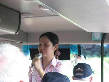 Huong our tour guide in the Long Tan Region